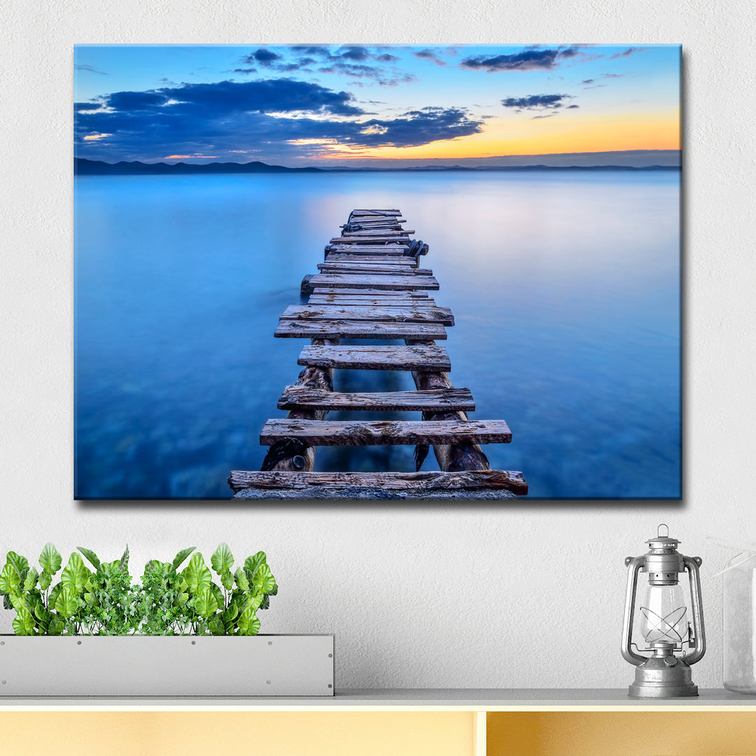 Pier' Wrapped Canvas Wall Art