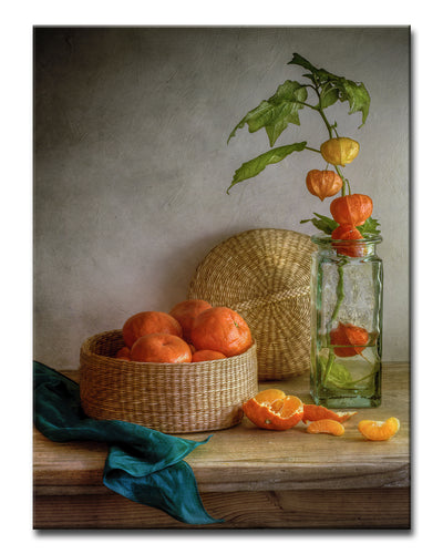 Still Life with Clementines' Wrapped Canvas Wall Art