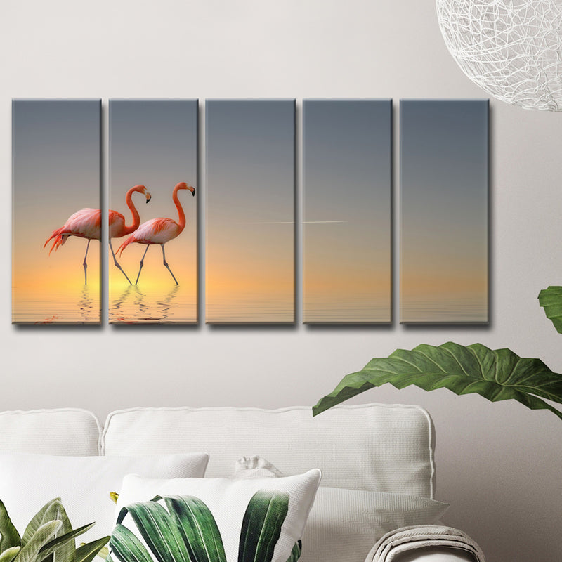 Serenity II' 5 Piece Wrapped Canvas Wall Art Set