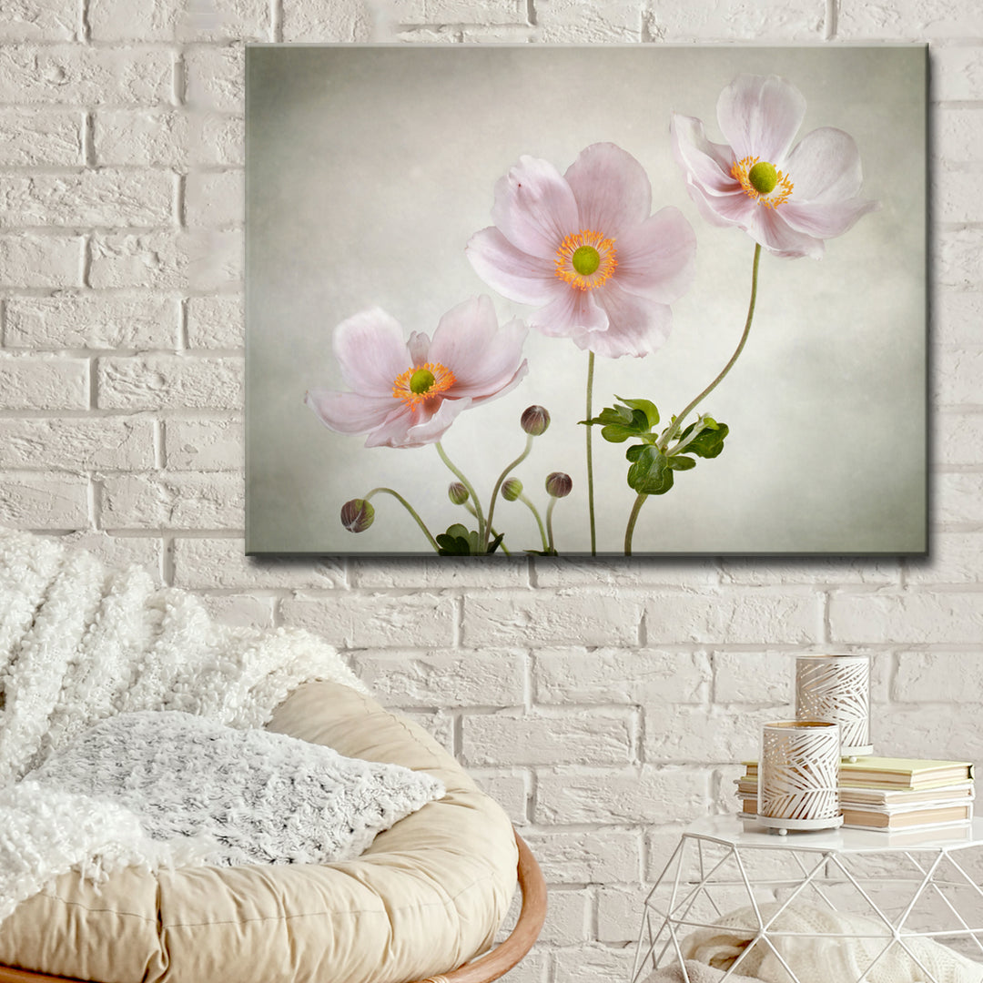 Anemones' Wrapped Canvas Wall Art