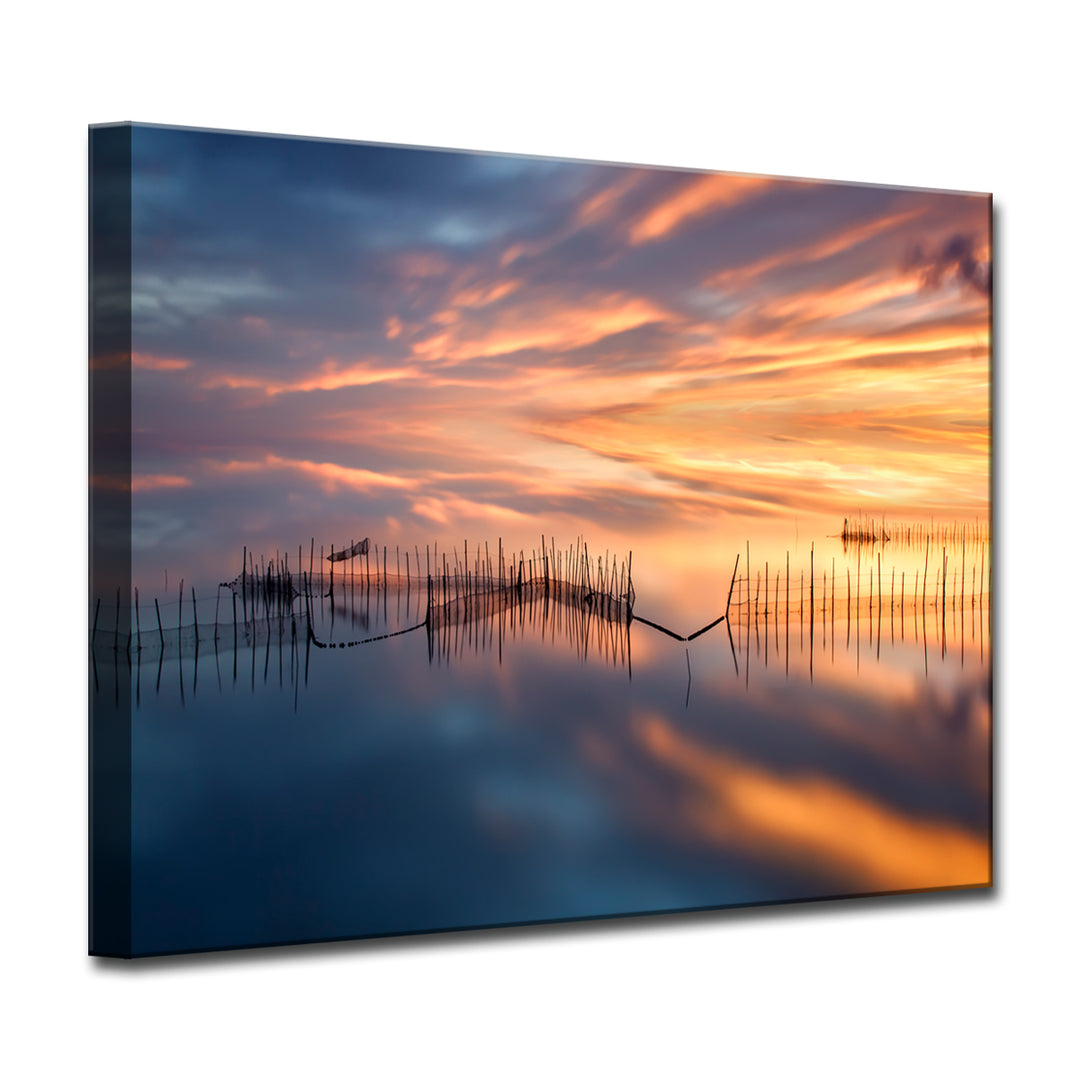 Fish Nets' Wrapped Canvas Wall Art
