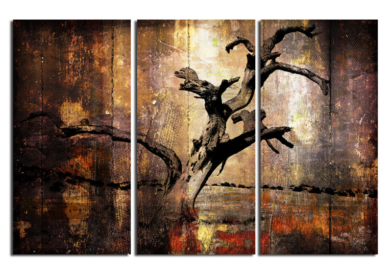 Abstract Flower X' 3 Piece Wrapped Canvas Wall Art Set