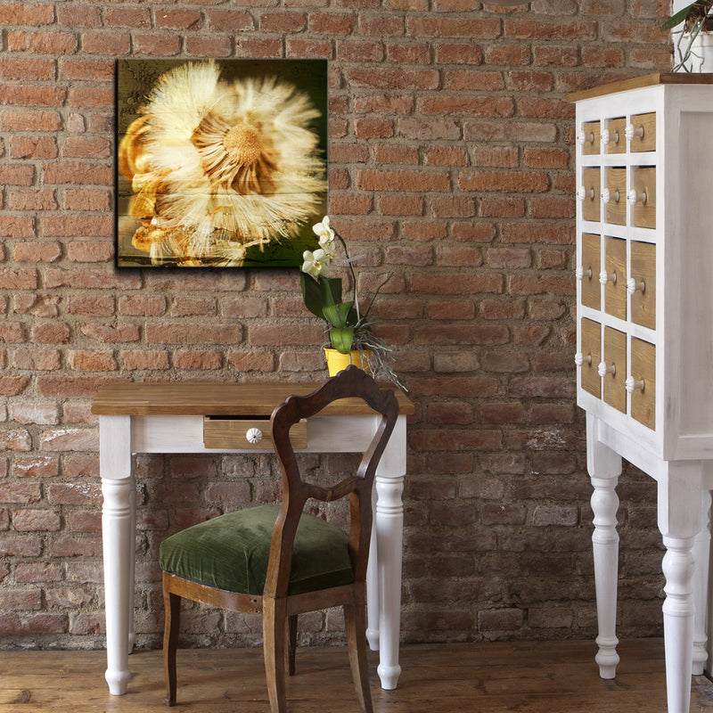 Pom Flower' Wrapped Canvas Wall Art