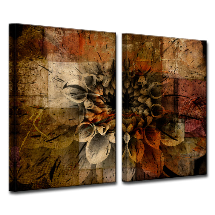 Daisy' Abstract Wrapped Canvas Wall Art