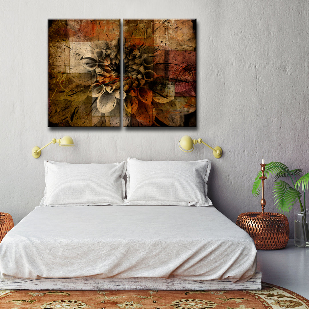 Daisy' Abstract Wrapped Canvas Wall Art