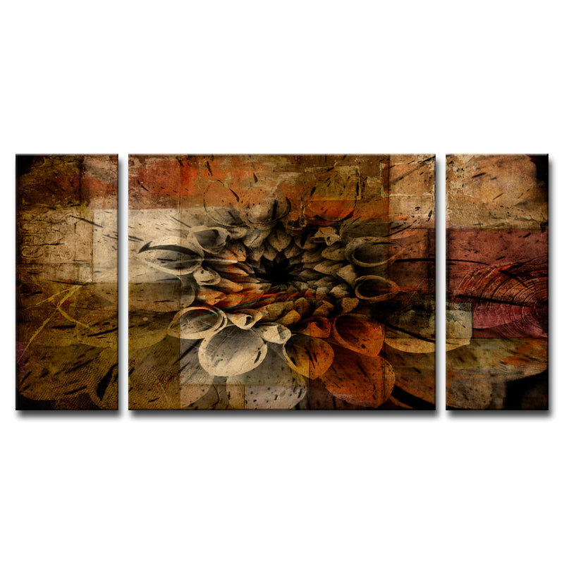 Daisy' Abstract Wrapped Canvas Wall Art