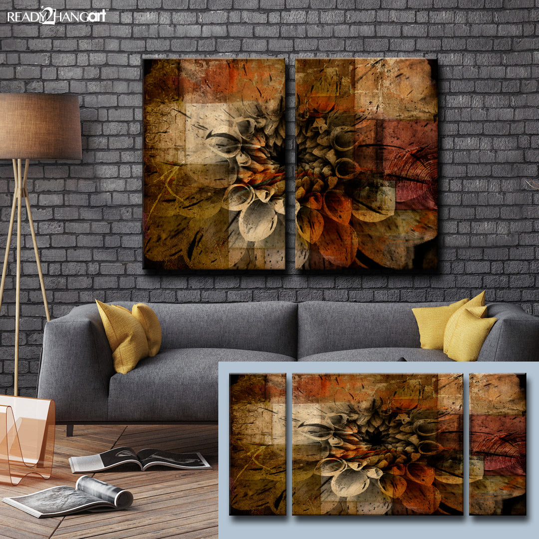 Daisy' Abstract Wrapped Canvas Wall Art