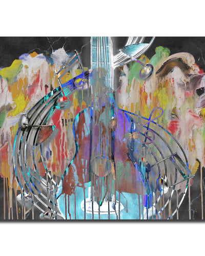 Muzik No. 16'  Wrapped Canvas Wall Art