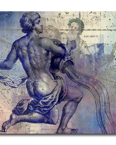 Zodiac Study: Aquarius'  Wrapped Canvas Wall Art