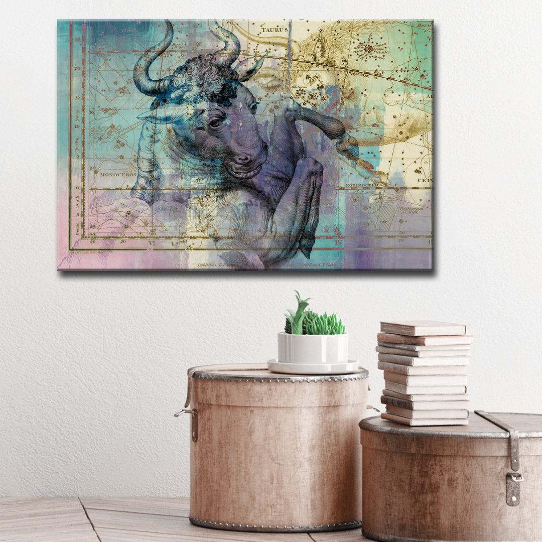Zodiac Study: Taurus' Wrapped Canvas Wall Art