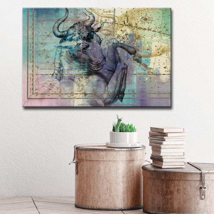 Zodiac Study: Taurus' Wrapped Canvas Wall Art