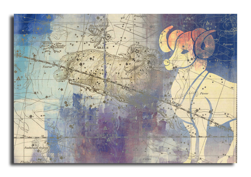 Zodiac Study: Aries'  Wrapped Canvas Wall Art