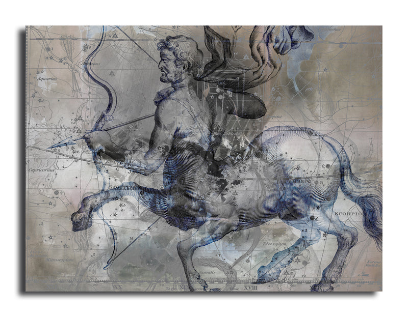 Zodiac Study: Sagittarius  Wrapped Canvas Wall Art