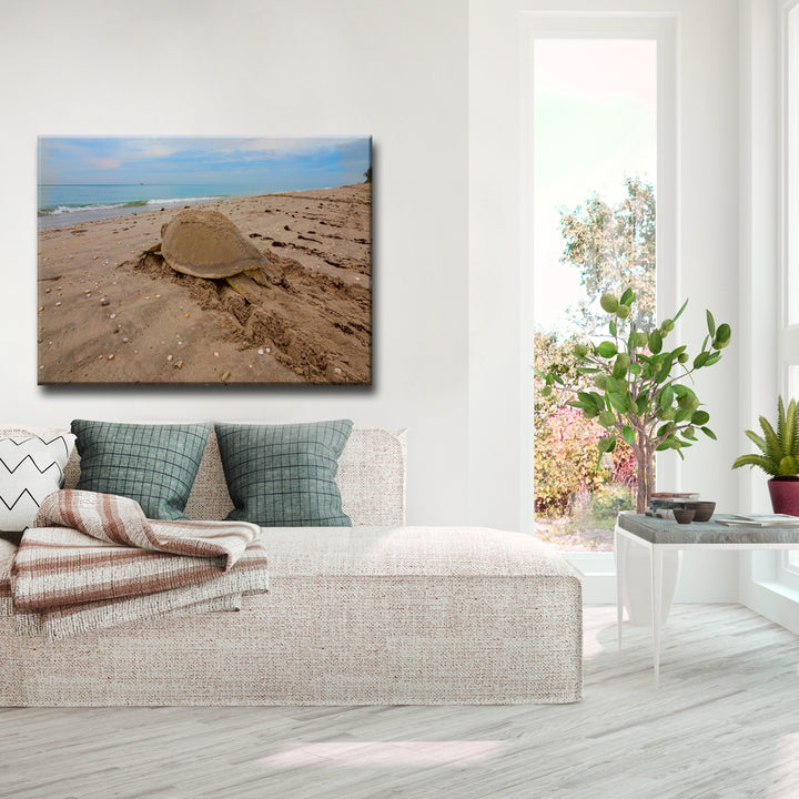 Turquoise Descent' Wrapped Canvas Wall Art
