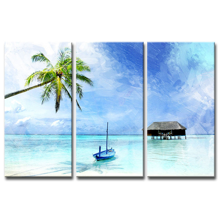 Tropical' 3-Piece Wrapped Canvas Wall Art Set - Ready2HangArt