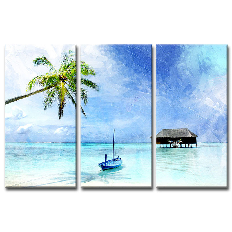 'Tropical' 3-Piece Wrapped Canvas Wall Art Set - Ready2HangArt