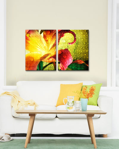 Tropical Hibiscus' 2-Piece Wrapped Canvas Wall Art Set