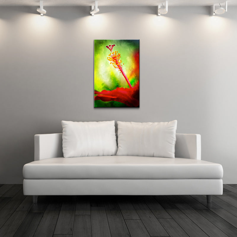 'Tropical Hibiscus' Wrapped Canvas Wall Art