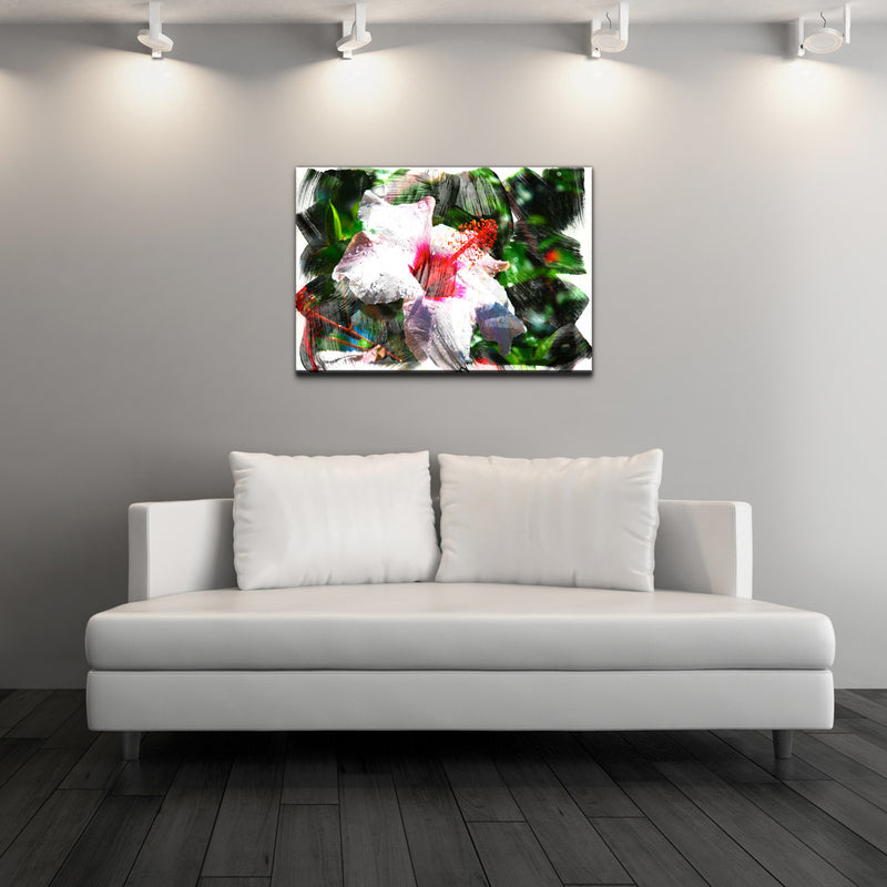 'Tropical Flowers' Wrapped Canvas Wall Art