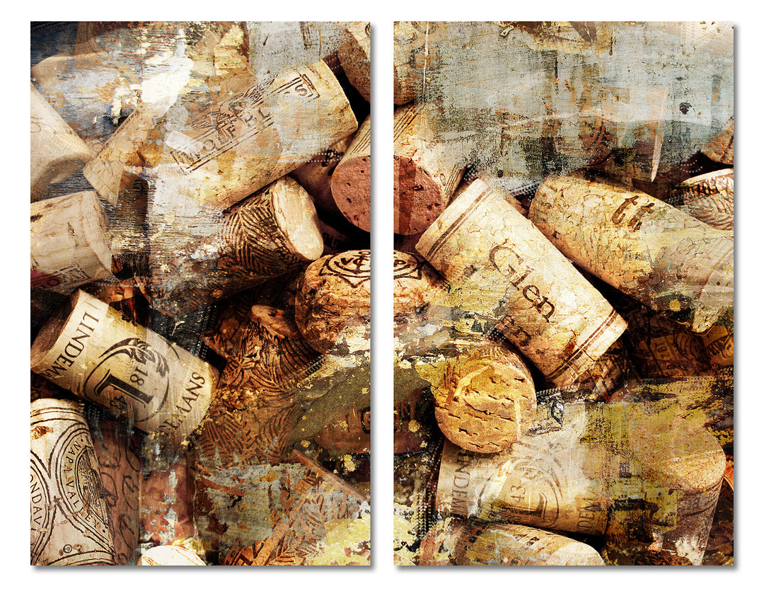 Never Enough Corks' 2 Piece Wrapped Canvas Wall Art Set