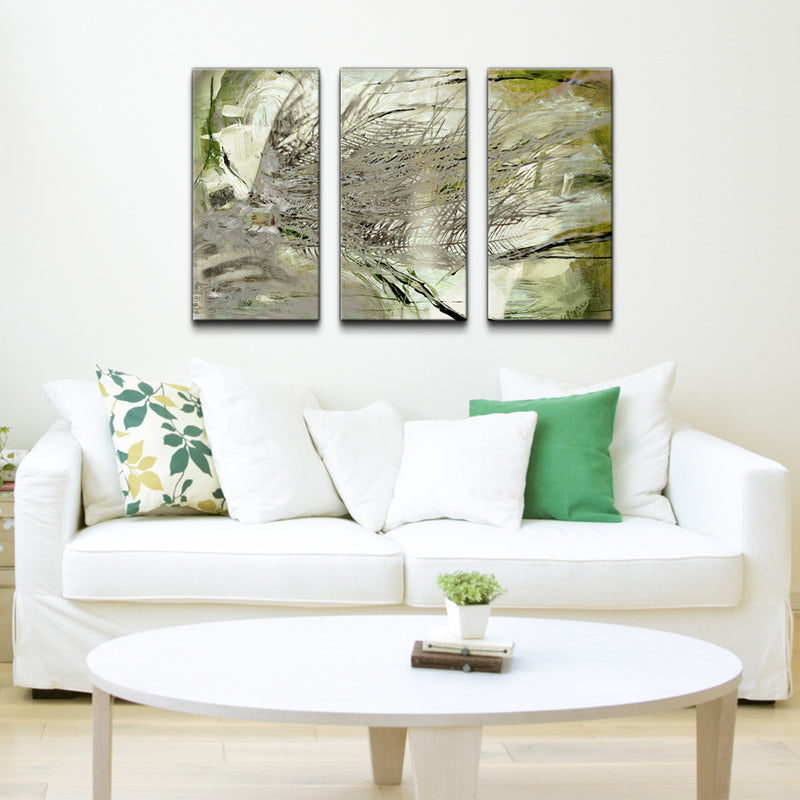 Abstract Palms' 3 Piece Wrapped Canvas Wall Art Set