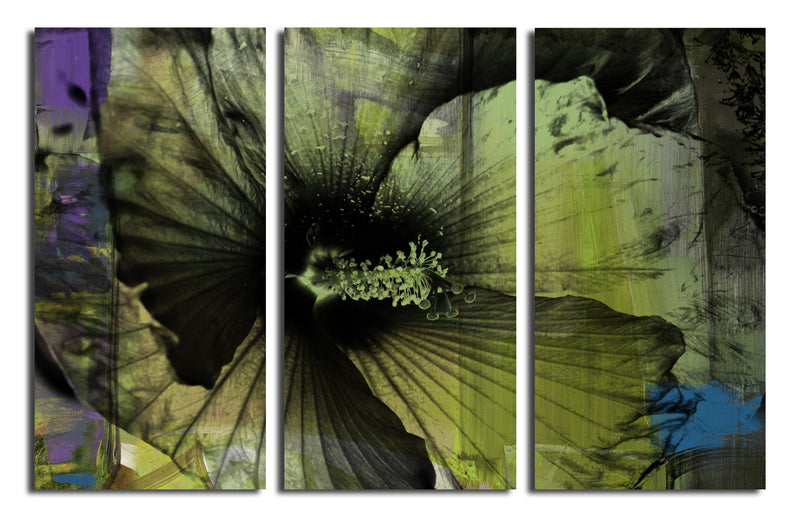 Tropical Flower Abstract' 3 Piece Wrapped Canvas Wall Art Set