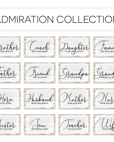 'Admiration' Wrapped Canvas Textual Wall Art
