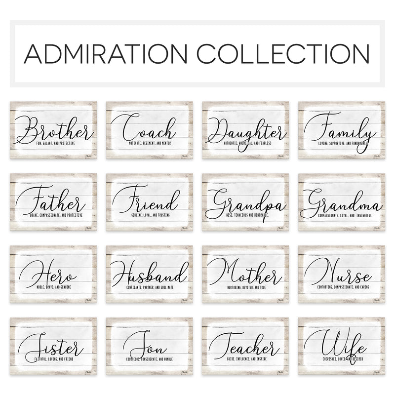 'Admiration' Wrapped Canvas Textual Wall Art