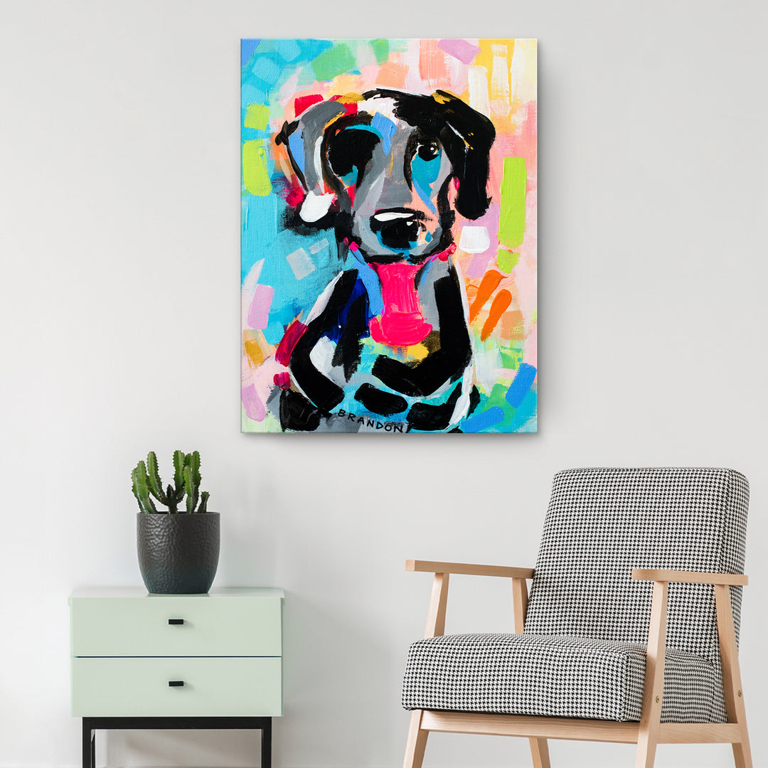 Black Lab' Wrapped Canvas Wall Art