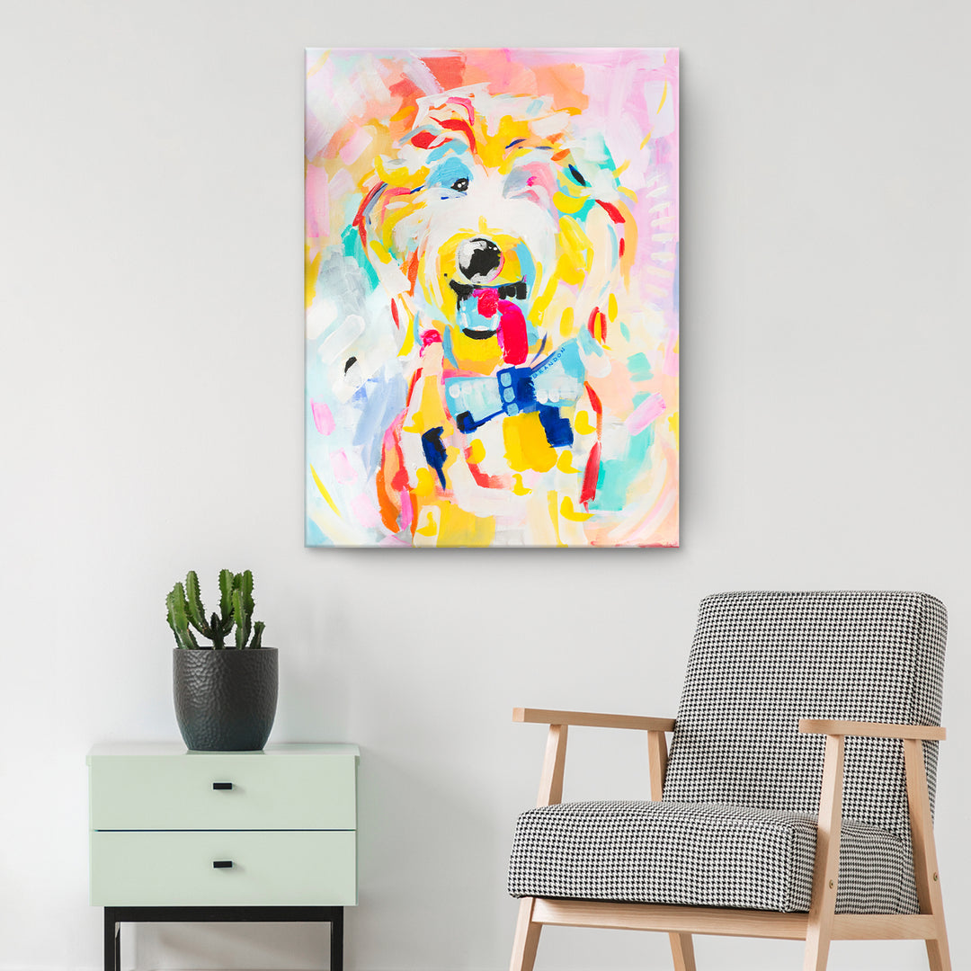Bowtie Doodle' Wrapped Canvas Wall Art