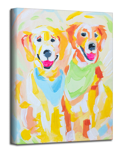 Retriever Duo' Wrapped Canvas Wall Art