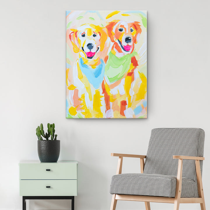 Retriever Duo' Wrapped Canvas Wall Art