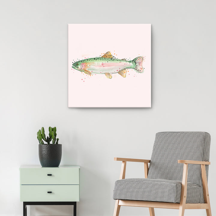 Rainbow Trout' Wrapped Canvas Wall Art