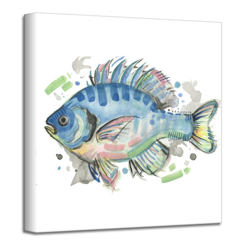 White Trout' Wrapped Canvas Wall Art