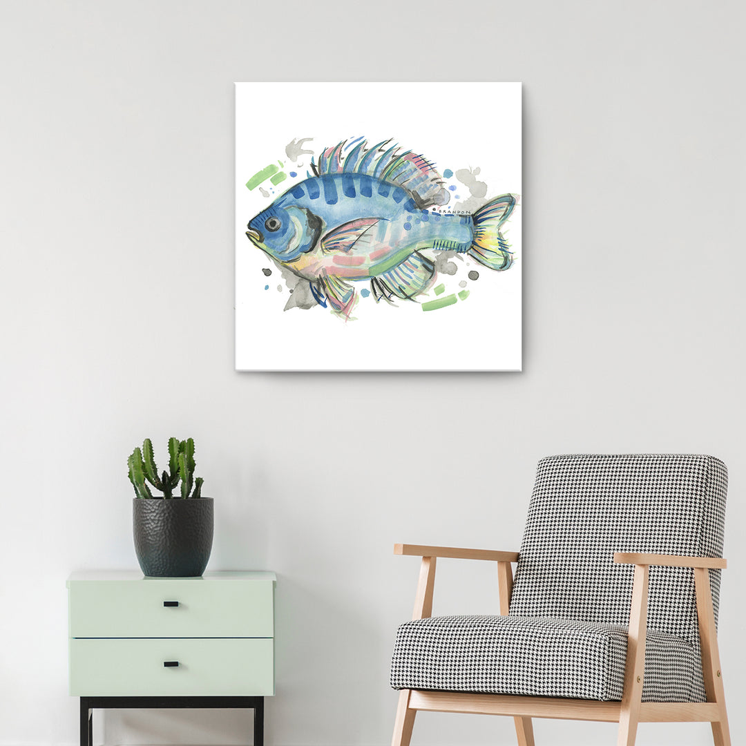 White Trout' Wrapped Canvas Wall Art