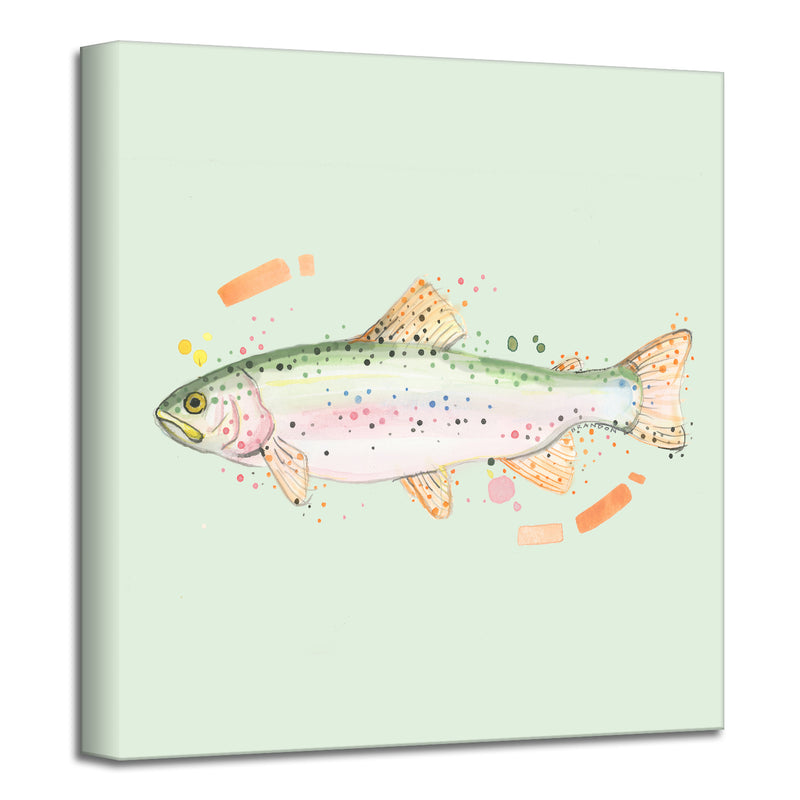 Green Trout' Wrapped Canvas Wall Art