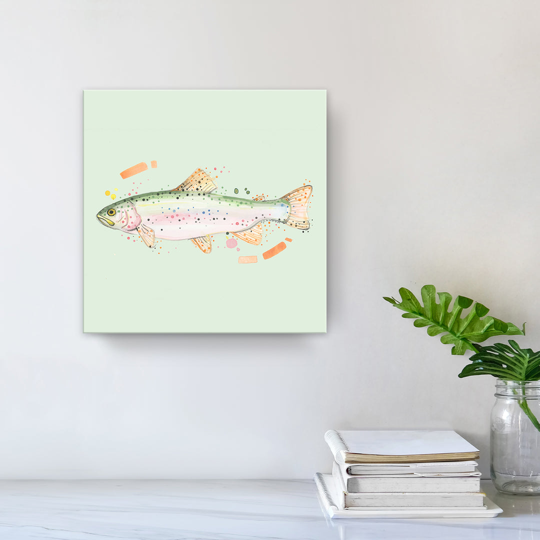 Green Trout' Wrapped Canvas Wall Art