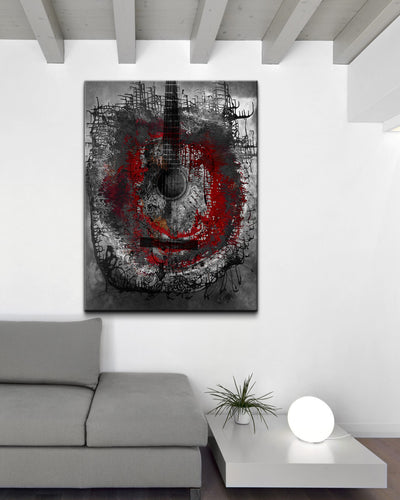 Acoustic Guitar' Wrapped Canvas Wall Art