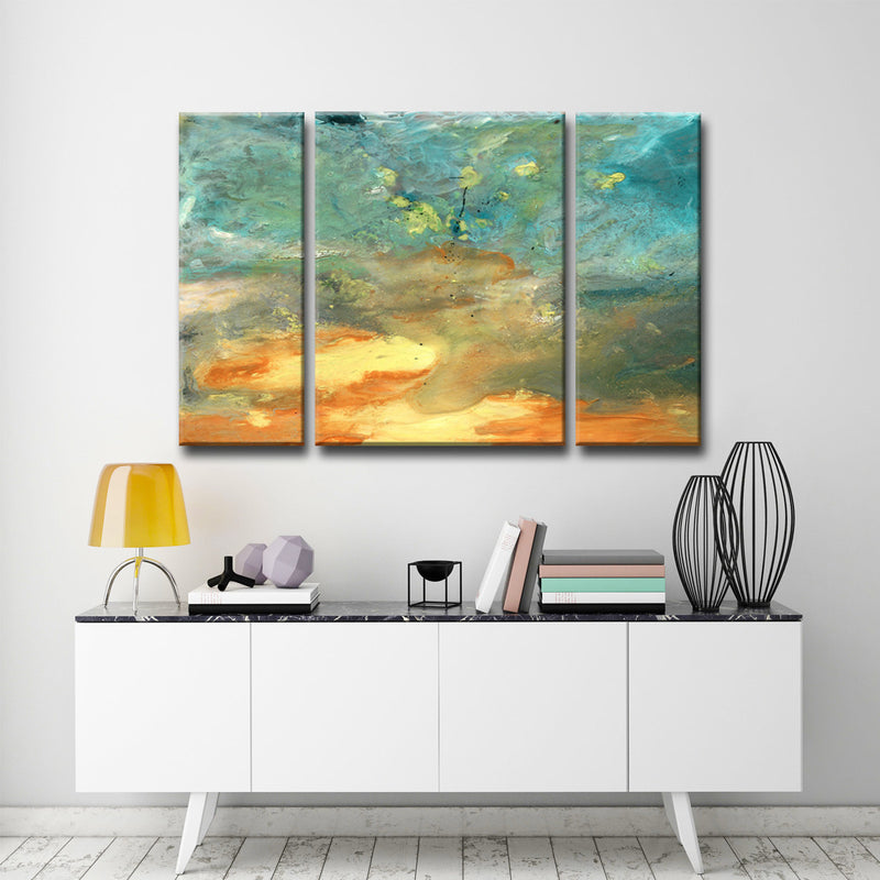 Abstract Landscape' 3 Piece Wrapped Canvas Wall Art Set