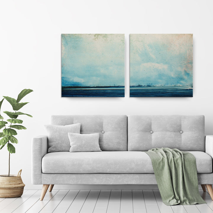 Abstract Landscape' 2 Piece Wrapped Canvas Wall Art Set