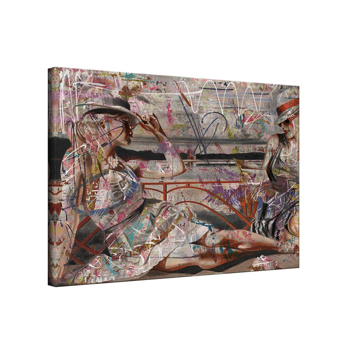 Lounging Ladies' Wrapped Canvas Wall Art