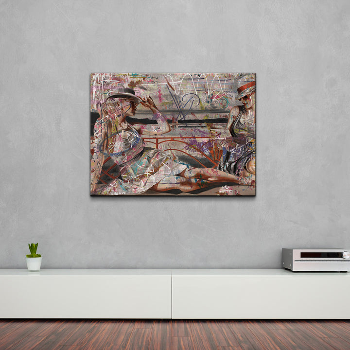 Lounging Ladies' Wrapped Canvas Wall Art
