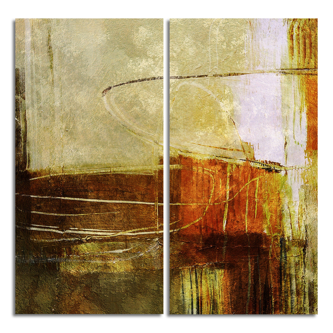 Bueno Exchange XXXIX' 2 Piece Wrapped Canvas Wall Art Set - Ready2HangArt