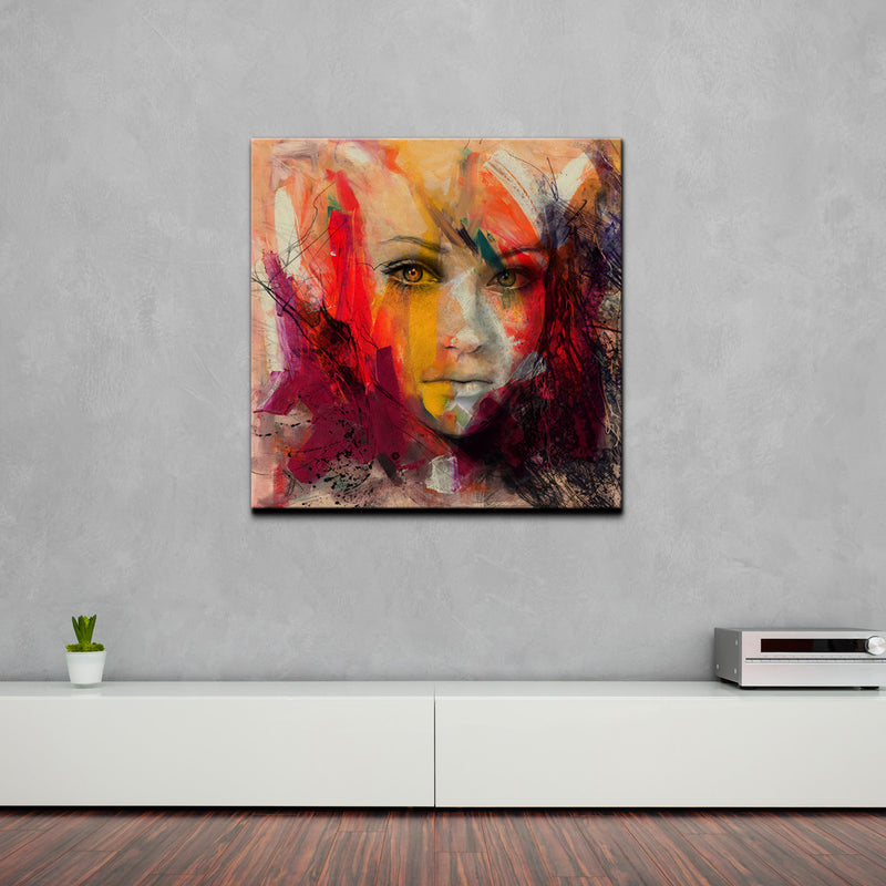 Abstract Girl 4' Wrapped Canvas Wall Art