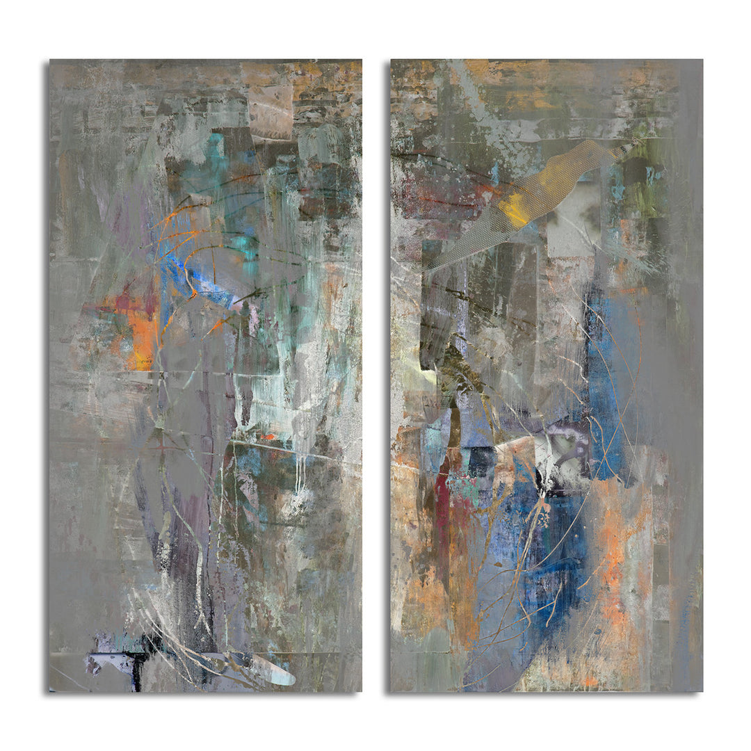 Bueno Exchange LXVIII' 2 Piece Wrapped Canvas Wall Art Set - Ready2HangArt