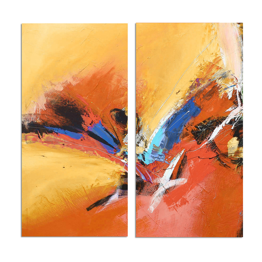 Bueno Exchange LXXIII' 2 Piece Wrapped Canvas Wall Art Set - Ready2HangArt