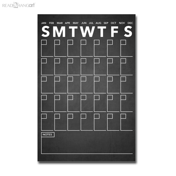 Modern Dry Erase Monthly Calendar on ArtPlexi