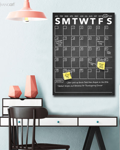 Modern Dry Erase Monthly Calendar on ArtPlexi