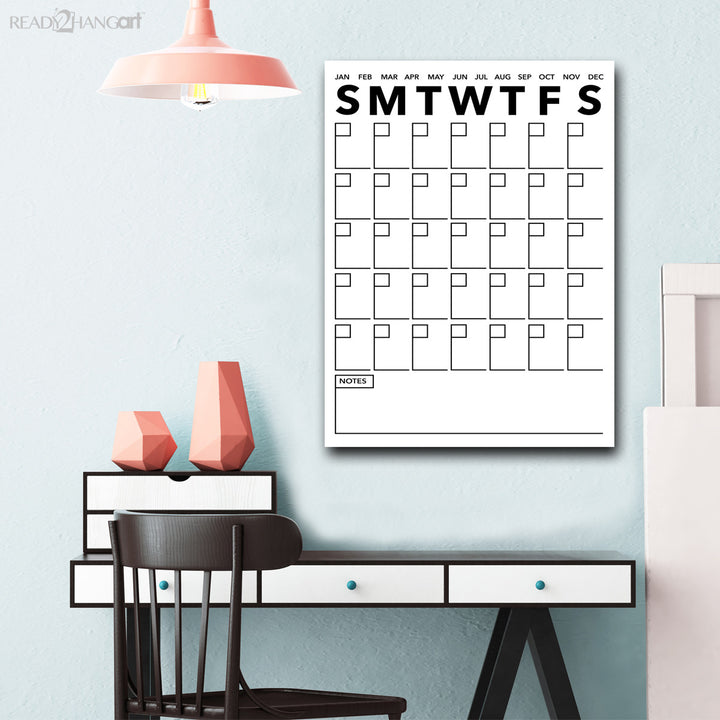 Modern Dry Erase Monthly Calendar on ArtPlexi