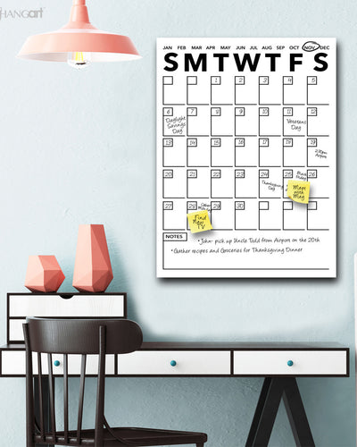 Modern Dry Erase Monthly Calendar on ArtPlexi